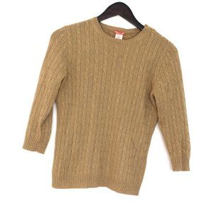 J CREW Gold Metallic Cashmere Sweater